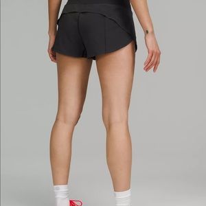 Lululemon Black Speed Shorts, 2.5”